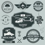 military set label template of emblem element for your product N2