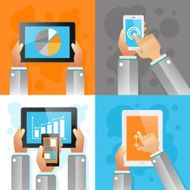 Hands With Mobile Devices