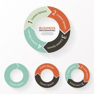 Circle arrows infographic diagram parts