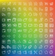 One hundred icons set