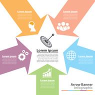 Arrow banner infographic N2