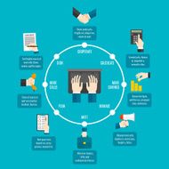 Business Hands Infographics N2