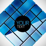 Vector blue mosaic background N6