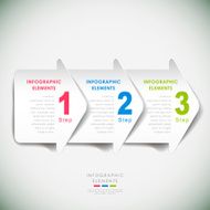 abstract 3d arrow paper infographics