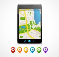 Vector mobile phone navigation set infographics