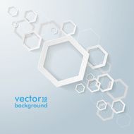White paper hexagons Line