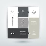 Conceptual flat template Simply tab scheme for infographic N2