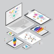 Isometric infographics design elements N3