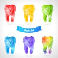 Polygonal vector set of teeth