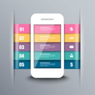 Abstract 3D paper Infographic N102