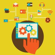 Flat modern mobile communication technology