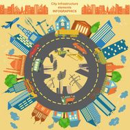 Set of modern city elements N16