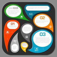 modern speech bubble layout design - infographics