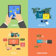 Icons for e-commerce delivery online shopoing N5