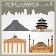 World landmarks icon set Elements for creating infographics N9