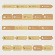Web navigation templates light beige N3