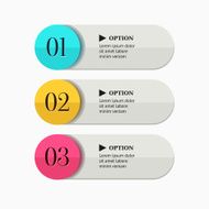 Colorful options banner template
