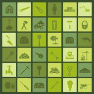 Set of house repair tools icons N9