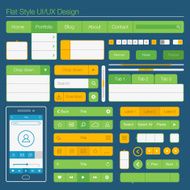 Flat style UI UX design N5