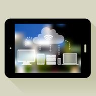 Flat blurred cloud concept