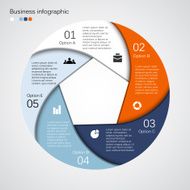 Modern vector info graphic for business project N315