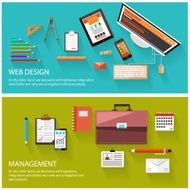 Management and web design concept N2