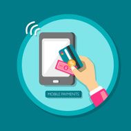flat design mobile payments N4