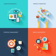 Marketers flat icons set N2