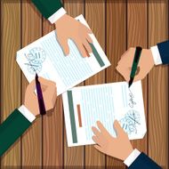 Two mans signs documents N2