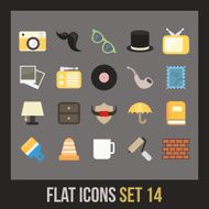Flat icons set 14 N3