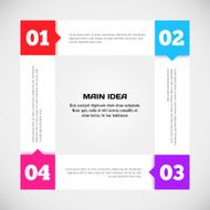 Modern arrow number options banner