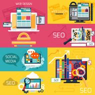SEO optimization and web design banners N2