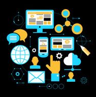 infographics background social media network N6