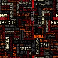 BBQ word seamless pattern