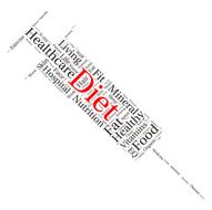 tag cloud containing words related to healthy lifestyle N2