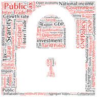 word cloud of economic growth related items