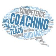 Coaching - teaching Word Clouds Speech Bubble