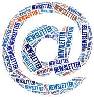 Newsletter Word cloud illustration N3