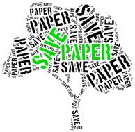 Save paper Word cloud illustration N2