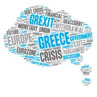 Grexit Word Cloud - About the Greek Crisis Thought Bubble