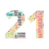 Word Cloud - Happy Birthday Celebration 21