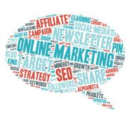 Word Cloud - Online Marketing Speech Bubble