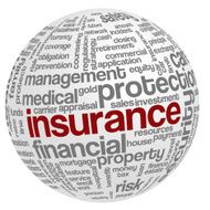 Tag cloud containing words related to insurance N7