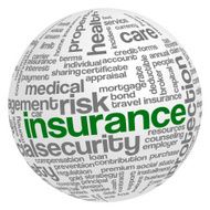 Tag cloud containing words related to insurance N8