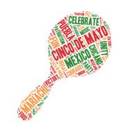 Word Cloud - Cinco de Mayo Celebration Music Rattle Maracas