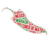 Word Cloud - Cinco de Mayo Celebration Chili Shape