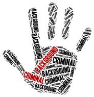 Criminal background check Word cloud illustration
