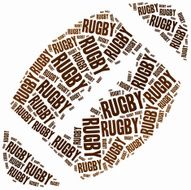 Word cloud illustration related to american football