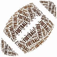 Word cloud illustration related to american football N2