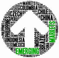 Emerging markets Word cloud illustration N7